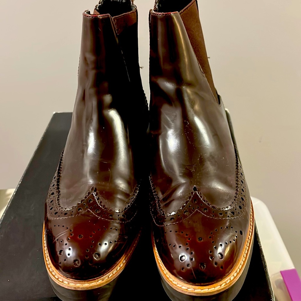 Brown Leather Wingtip boots